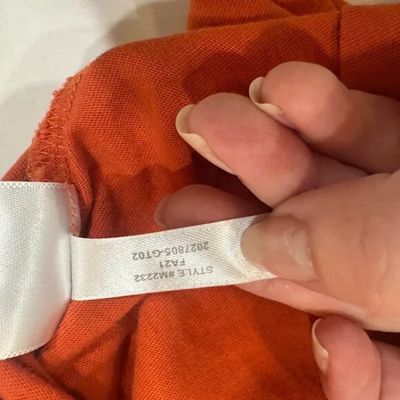 MADEWELL Vinatge Crewneck Cotton T-Shirt Womens Size Sm Burnt Orange Lightweight - Picture 11 of 12